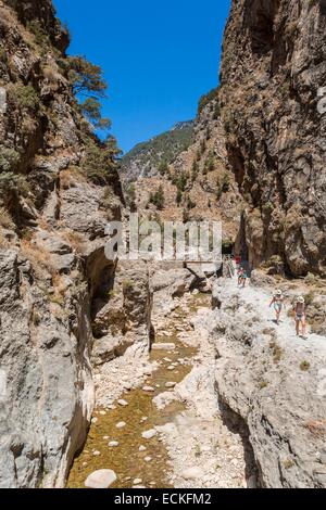 La Grecia, Creta ovest, massiccio dei Monti Bianchi, Samaria Gorge National Park, Riserva della Biosfera dall'UNESCO Foto Stock