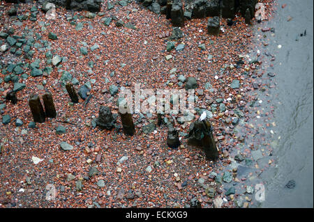 Lungo il fiume Tamigi Foto Stock