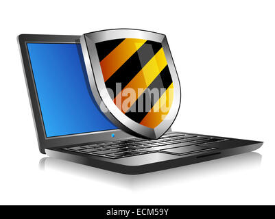 Protezione del notebook - connessione internet protection Foto Stock