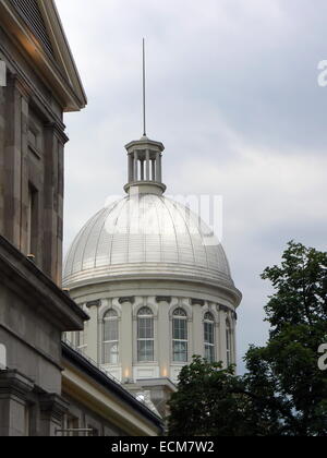 Close up sul Mercato di Bonsecours dome, la Vecchia Montreal, Canada dal giorno nuvoloso Foto Stock