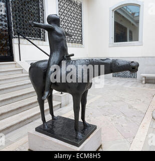 Marino Marini, scultura l'angelo della città, l'angelo della città, la Collezione Peggy Guggenheim di Venezia, Italia Foto Stock