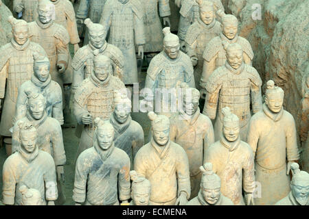 Esercito di Terracotta, Hall 1, Mausoleo del primo imperatore di Qin, Xi'an, Shaanxi Province, Cina Foto Stock