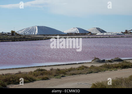 Sale stagni di evaporazione, saline, saline, sale, Meersalz-Gewinnung, Salinen, Salzgewinnungsanlage, Meersalz, Salzgewinnung Foto Stock