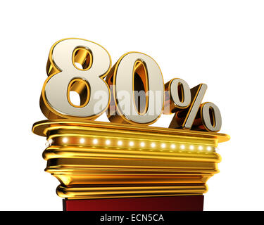 L ottanta per cento figura Foto Stock
