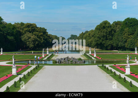 Monaco di Baviera - Germania- agosto 8, 2014: Parco del Castello di Nymphenburg su Agosto 8, 2014 a Monaco di Baviera, Germania Foto Stock