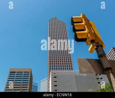 La Wells Fargo Center, noto come 'Cassa' edificio centro di Denver. Colorado. Stati Uniti d'America Foto Stock