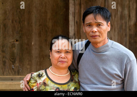 Co0 collina di minoranza di persone nella provincia di Lam Dong vicino da Lat, Vietnam. Foto Stock