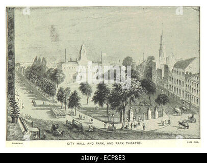 (Re1893NYC) PG039 CITY HALL E IL PARCO E IL TEATRO DEL PARCO Foto Stock