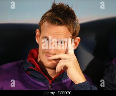 Marrakech, Marocco. Xvii Dec, 2014. FIFA Coppa del Mondo per Club. San Lorenzo rispetto a Auckland City semi-finale. Secondo il portiere L FRANCO inizia sul banco di lavoro © Azione Sport Plus/Alamy Live News Foto Stock