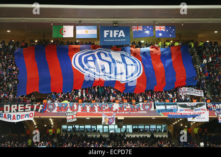 Marrakech, Marocco. Xvii Dec, 2014. FIFA Coppa del Mondo per Club. San Lorenzo rispetto a Auckland City semi-finale. San Lorenzo tifosi celebrare l'apertura obiettivo per 1-0 © Azione Sport Plus/Alamy Live News Foto Stock