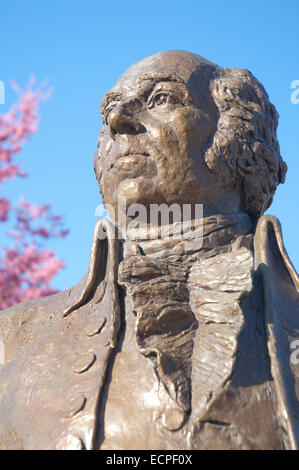 John Adams statua in Massachusetts Quincy Foto Stock