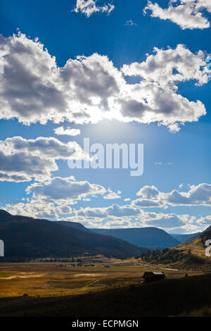 Il fiume RIO GRANDE attraversa il Rio Grande Valley - Southern Colorado Foto Stock