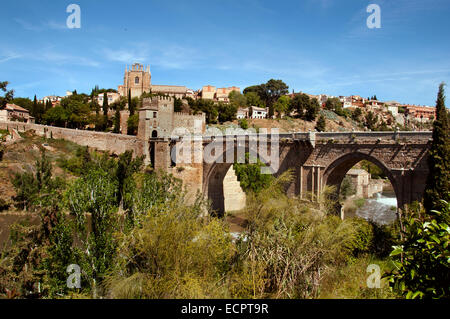 Skyline Toledo Spagna città spagnola nel centro storico della città Foto Stock