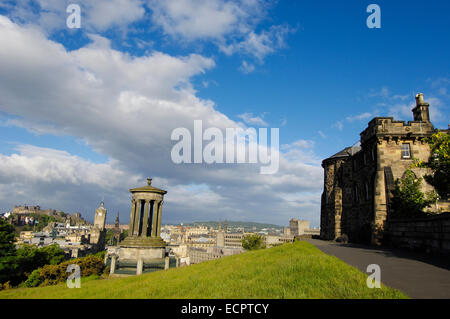 Dugald Stewart monumento, Calton Hill, Edimburgo, Regione di Lothian, Scozia, Regno Unito, Europa Foto Stock