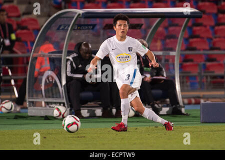 Marrakech, Marocco. Xvii Dec, 2014. Takuya Iwata (Auckland) Calcio/Calcetto : Club FIFA World Cup Marocco 2014 Semi-Final match tra San Lorenzo 2-1 Auckland City a Stade de Marrakech in Marrakech, Marocco . Credito: Maurizio Borsari/AFLO/Alamy Live News Foto Stock