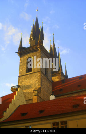 Una varietà di punti di vista in ed intorno al vecchio e nuovo Praga mostra la pittoresca e aspetti storici della città antica. Foto Stock