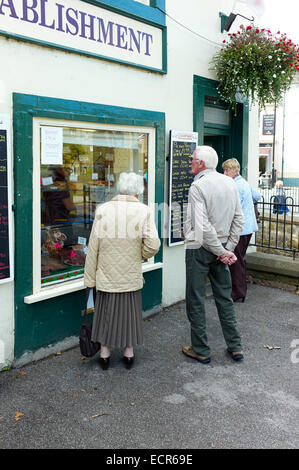 Pasticcio di maiale shop in Skipton Foto Stock