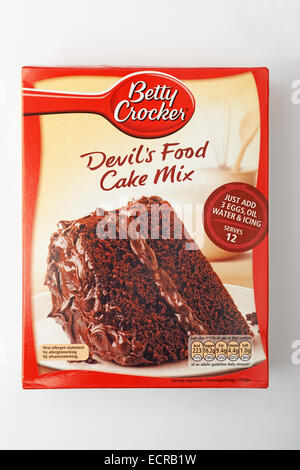 Betty Crockers Devils food cake mix Foto Stock