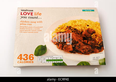 Waitrose amare la vita saag di pollo con riso pilaf Foto Stock