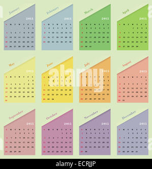 Calendario classica su uno sfondo luminoso. Foto Stock