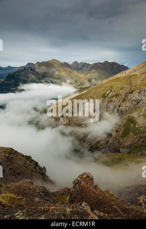 Pomeriggio in Sierra de Tendeñera, Pirenei vicino a Panticosa, Spagna. Foto Stock
