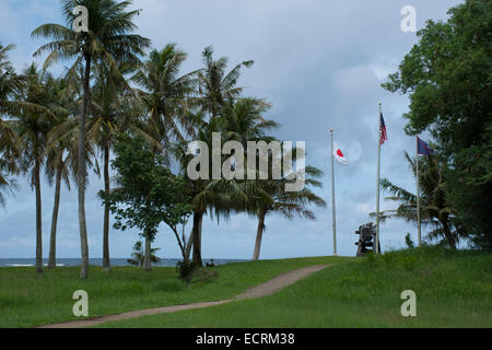 Stati federati di Micronesia, Isole Marianne, territorio statunitense di Guam, Agat. La guerra del Pacifico National Historic Park, Ga'un punto. Foto Stock