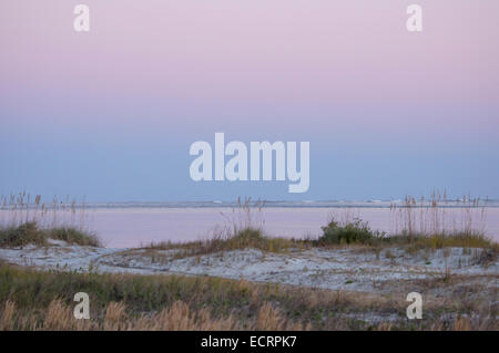 Ponce Inlet al crepuscolo, Volusia County, Florida USA Foto Stock