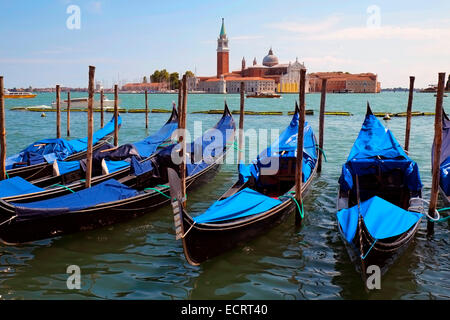 Gondole Venezia Italia Europa il Mare Adriatico Grand Canal Foto Stock