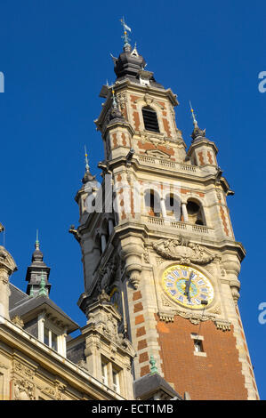 Belfry, Camera di commercio di Lille, Nord-Pas de Calais, in Francia, in Europa Foto Stock