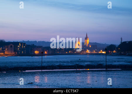 Truro Cathedral da Boscawen Park Foto Stock