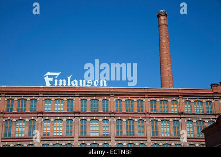 Finlayson, ex fabbrica di cotone ora uffici, tampere, Finlandia, Europa Foto Stock