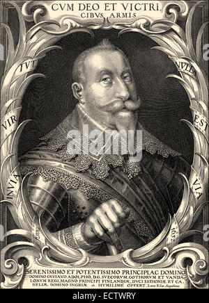 Gustav II Adolf, 1594 - 1632, Re di Svezia dalla famiglia regnante del Vasa , Foto Stock