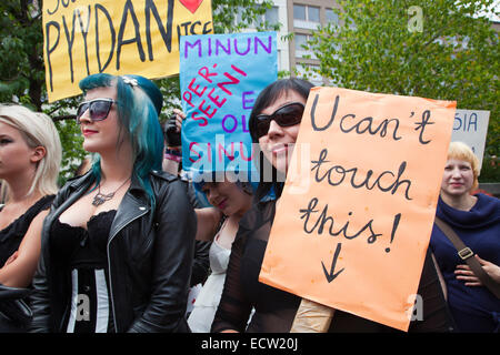 Evento femminista, tampere, Finlandia, Europa Foto Stock