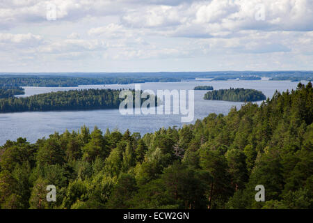 Vista panoramica dalla torre di osservazione, tampere, Finlandia, Europa Foto Stock