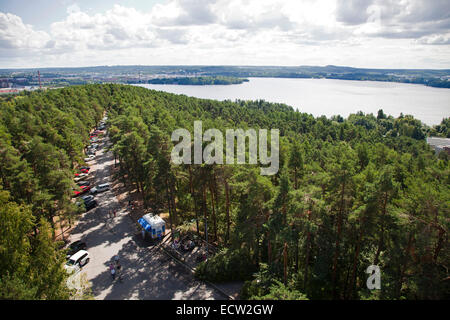 Vista panoramica dalla torre di osservazione, tampere, Finlandia, Europa Foto Stock