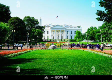La Casa Bianca è la residenza ufficiale e il principale luogo di lavoro del presidente degli Stati Uniti. Foto Stock
