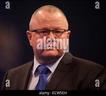 Londra, Regno Unito. Xix Dec, 2014. William Hill PDC Mondiale Campionato di freccette. PDC arbitro George nobile. Credito: Azione Sport Plus/Alamy Live News Foto Stock