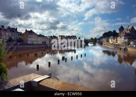 Chateau Gontier, Mayenne, Francia Foto Stock