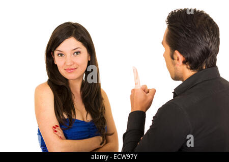 Giovane coppia attraente combattimenti Foto Stock