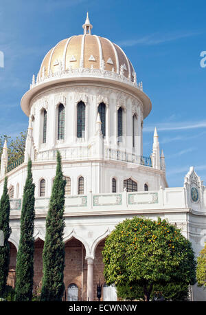 Tempio Bahai presso la città di Haifa, Israele Foto Stock