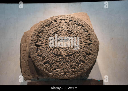 Il Museo Nazionale di Antropologia,città del Messico, Messico pietra del sole Foto Stock