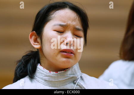 Generale Ota-City palestra, Tokyo, Giappone. Xiv Dic, 2014. Ayaka Mukae, sessantasettesima tutto il Giappone Campionato di scherma, Femminile Sciabola. Credito: AFLO SPORT/Alamy Live News Foto Stock