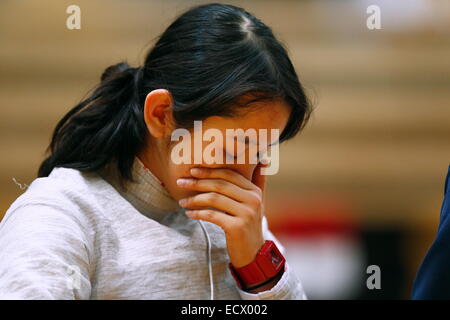 Generale Ota-City palestra, Tokyo, Giappone. Xiv Dic, 2014. Ayaka Mukae, sessantasettesima tutto il Giappone Campionato di scherma, Femminile Sciabola. Credito: AFLO SPORT/Alamy Live News Foto Stock