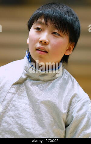 Generale Ota-City palestra, Tokyo, Giappone. Xiv Dic, 2014. Jyumi Wakita, sessantasettesima tutto il Giappone Campionato di scherma, Femminile Sciabola. Credito: AFLO SPORT/Alamy Live News Foto Stock