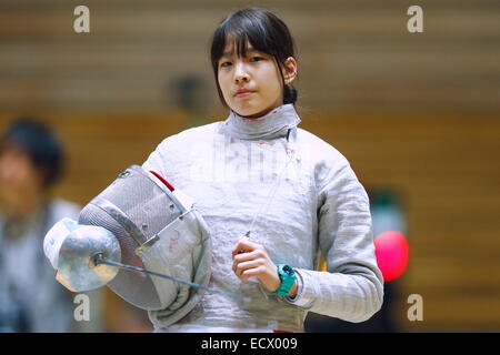 Generale Ota-City palestra, Tokyo, Giappone. Xiv Dic, 2014. Misaki Emura, sessantasettesima tutto il Giappone Campionato di scherma, Femminile Sciabola. Credito: AFLO SPORT/Alamy Live News Foto Stock