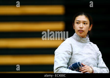 Generale Ota-City palestra, Tokyo, Giappone. Xiv Dic, 2014. Chika Aoki, sessantasettesima tutto il Giappone Campionato di scherma, Femminile Sciabola. Credito: AFLO SPORT/Alamy Live News Foto Stock