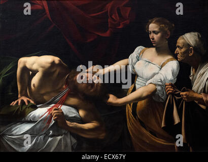 Roma. L'Italia. Judith decapitazione Oloferne (1597 - 1600) da Caravaggio (1571-1610), la Galleria Nazionale d'Arte Antica. Foto Stock