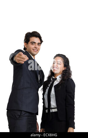 2 indian Business collega dipendente Foto Stock