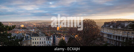 Vista su South Bristol da Clifton Foto Stock