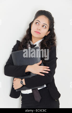 1 indian Business dipendente lady intervistando Foto Stock